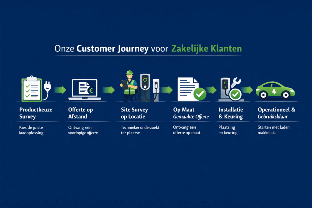 EVlaadpaalkopen.be laadpaal kopen Customer Journer voor zakelijke klanten